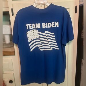 Size Large Blue “America Is Great Again” “Team Biden” T-shirt